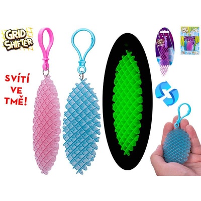 Prívesok na kľúče Grid Shifter mriežka 12 cm svietiaca v tme