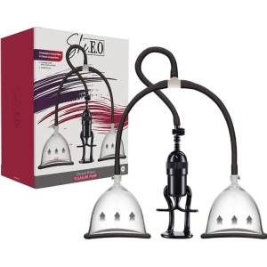  Вакуумна помпа за гърди, две прозрачни чашки - She. E. O Breast Vacuum Pump (D-246236)