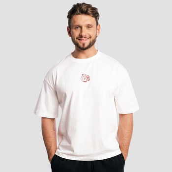 GymBeam Тениска Shaker Boxy White XXXL