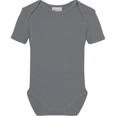 Link Kids Wear Detské body s krátkym rukávom Heather Grey
