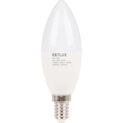 Retlux RLL 629 C37 E14 candle 8W WW D