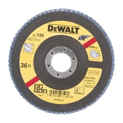 DeWALT DT3308 Brusný lamelový kotouč plochý šikmý 36 G na kov, 125 mm