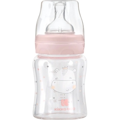 KikkaBoo Шише стъклено 120мл Hippo Dreams Pink (31302020119)