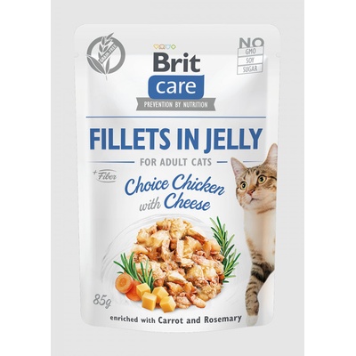 Brit Care Cat Fillets in Jelly Choice Chicken with Cheese 12 x 85 g