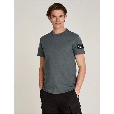 Calvin Klein Jeans Тениска Calvin Klein Jeans Waffle Short Sleeve T-Shirt - Endless Grey