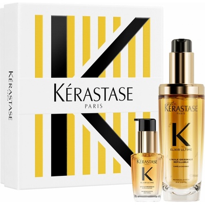 Kérastase Elixir Ultime Duo sada L'Huile Orginale Refillable doplnitelný univerzální zkrášlující olej 75 ml + olej 30 ml