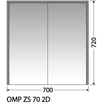Intedoor Zrcadlová skříňka OMP ZS 70