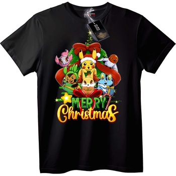 NOONEBRAND Тениска Pokémon Весела Коледа - XS, White