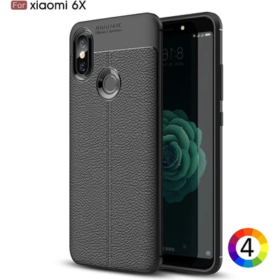 Xiaomi Mi A2 / Mi 6X Удароустойчив Litchi Skin Калъф и Протектор
