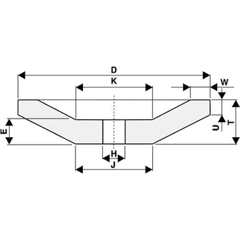 Tyrolit Brusný kotouč talířový 150 / 50 x 15 / 3 x 20 - 8 x 10 x 50 mm 99BA60L9V32 T430029