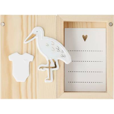räder Dřevěná krabička k narození miminka Relationship, přírodní barva, dřevo, porcelán