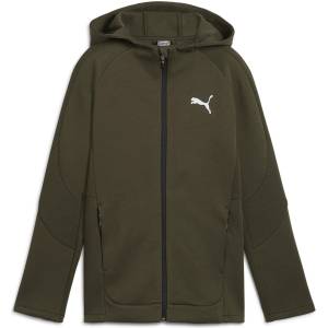 PUMA Детски суичър Puma Evostripe Fz Hoodie Dk B Hoody Unisex Kids - Dark Olive