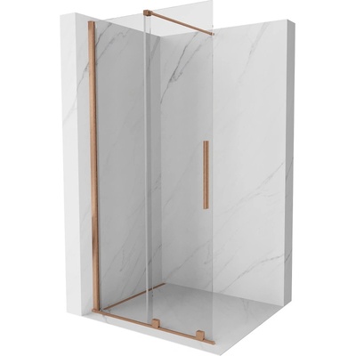 Mexen Velar плъзгаща се стена за душ Walk-in 120 x 200 cm, прозрачна 8 mm, мед сатен (871-120-000-03-65)