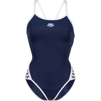arena Дамски бански костюм Arena Womens Icons Solid Super Fly Back Swimsuit - Navy/White
