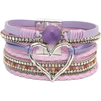 HARAHU Гривна AG-38815 Heart - Лилава / Розова KP38815 (AG-38815)