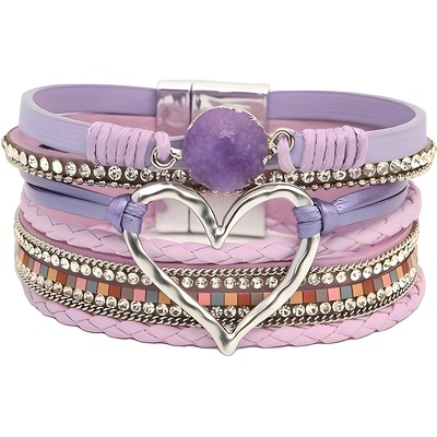 HARAHU Гривна AG-38815 Heart - Лилава / Розова KP38815 (AG-38815)
