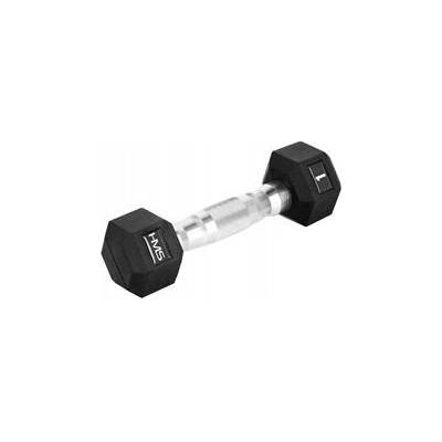 HMS Pevné jednoručné činky potiahnuté/pogumované 1 x 1 kg