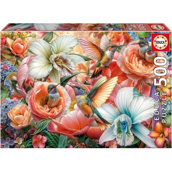 Educa Пъзел Educa от 500 части - Градина с колибри (EDU20549)