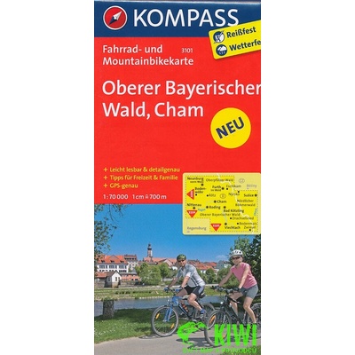 Kompass Fahrradkarte Oberer Bayerischer Wald Cham