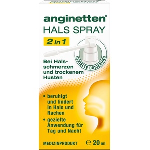 anginetten® Спрей за гърло 2 в 1 - 20 мл