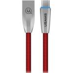 USAMS Кабел плетен U-Light 1, 2м, червен (Usa000375)