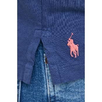 Ralph Lauren Тениска с яка лен Polo Ralph Lauren в тъмносиньо с изчистен дизайн 710900790 (710900790)