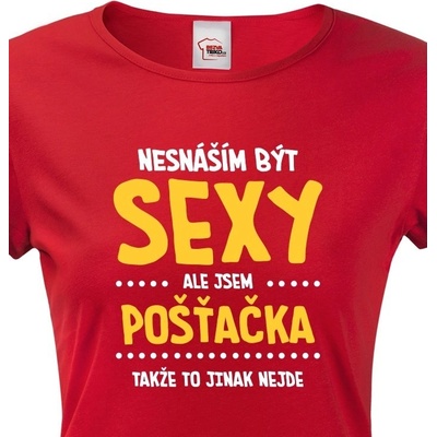 Tričko sexy pošťačka červená