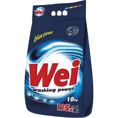 Wei Универсален прах за пране Wei Blue Power, 10кг, 125 изпирания