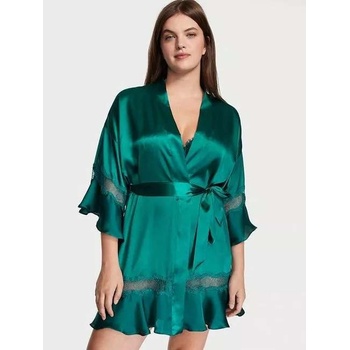 Victoria's Secret dámský župan Flounce tmavě zelený