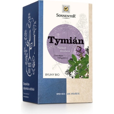 Sonnentor Tymián Thymus vulgaris porcovaný Bio 18 sáčků