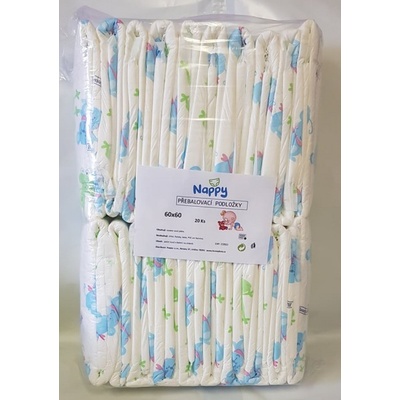 Přebalovací podložky NAPPY 60 X 60 cm 20 ks – Zbozi.Blesk.cz