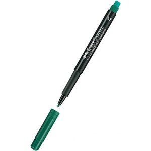 Перманентен тънкописец Faber-Castell OHP M Зелен (1602007-03)