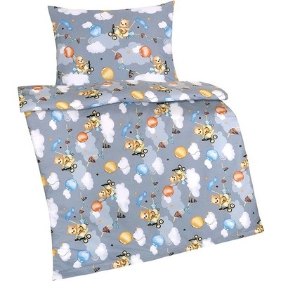 Bellatex povlečení Beáta Medvedík v lietadle 100 x 135 45 x 60 cm
