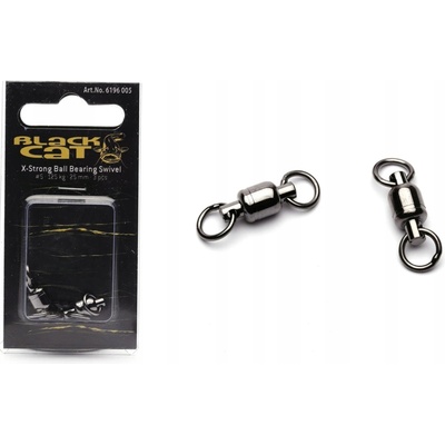 BLACK CAT Extra silný obratlík X-strong Ball Bearing veľ.6 30 mm 187 kg 2 ks