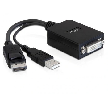 Delock адаптер, Displayport (M) -> DVI-I 24+5 (F), активен (DL61855)