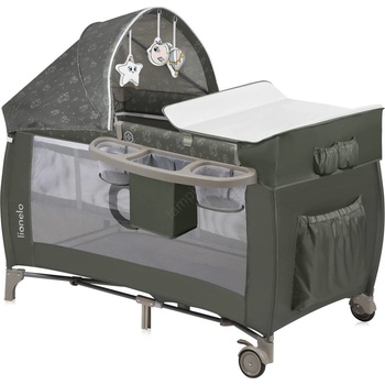 Lionelo - Детска пътна кошара SVEN PLUS, бежово-оливкова (LN0326)