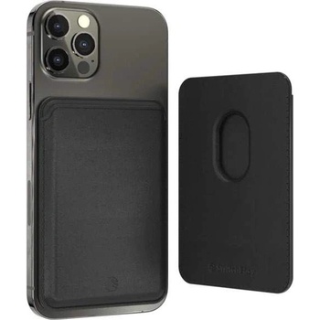 SwitchEasy MagWallet Leather Card Holder with MagSafe - кожен портфейл (джоб) за прикрепяне към iPhone с MagSafe (черен)