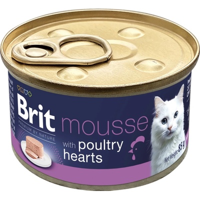 Brit Premium by Nature hydinové srdiečka 12 x 85 g