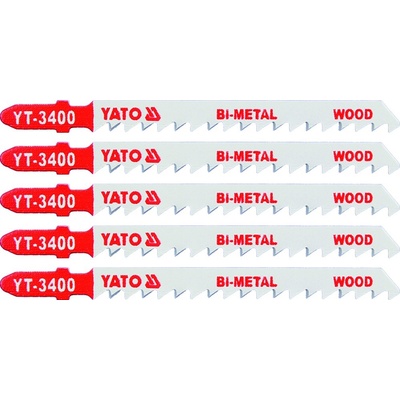 Yato List do priamočiarej píly 100 mm na drevo TPI6 5 ks Bi-Metal YT-3400