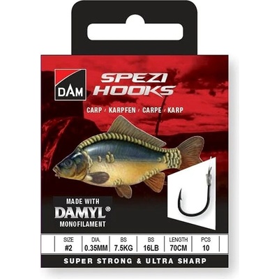 Dam naväzec Spezi Carp 70 cm veľ.8 0,25 mm 4 kg 10 ks