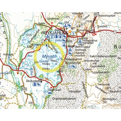 Akureyri Myvatn Husavik Asbyrgi Island 1:200t mapa FERDAKORT