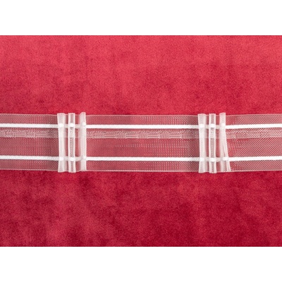 Řasící stuha RS-018 trojité mašličky - šířka 4 cm - řasení 1:2 – Zbozi.Blesk.cz