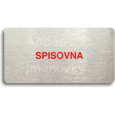 ACCEPT Piktogram SPISOVNA - stříbrná tabulka - barevný tisk bez rámečku