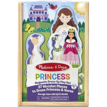 Melissa & Doug - Магнитен дървен комплект за обличане - Принцеса