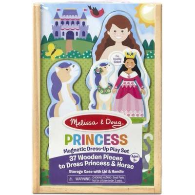 Melissa & Doug - Магнитен дървен комплект за обличане - Принцеса