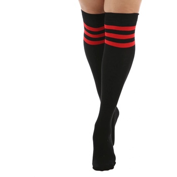 Pamela mann чорапи над коляното PAMELA MANN - Referee Over - Black/Red - PM1122
