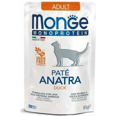 MONGE Monoprotein Cat PATÉ kachna 85 g