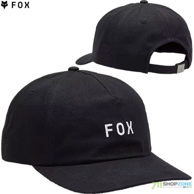 FOX Wordmark Adjustable Hat Black 001