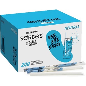 SORBOS ядливи плодови сламки НЕУТРАЛНИ (200 бр. )