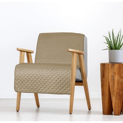 Mybesthome přehoz na křeslo sedačku DITA béžová 70 x 160 cm – Zboží Mobilmania